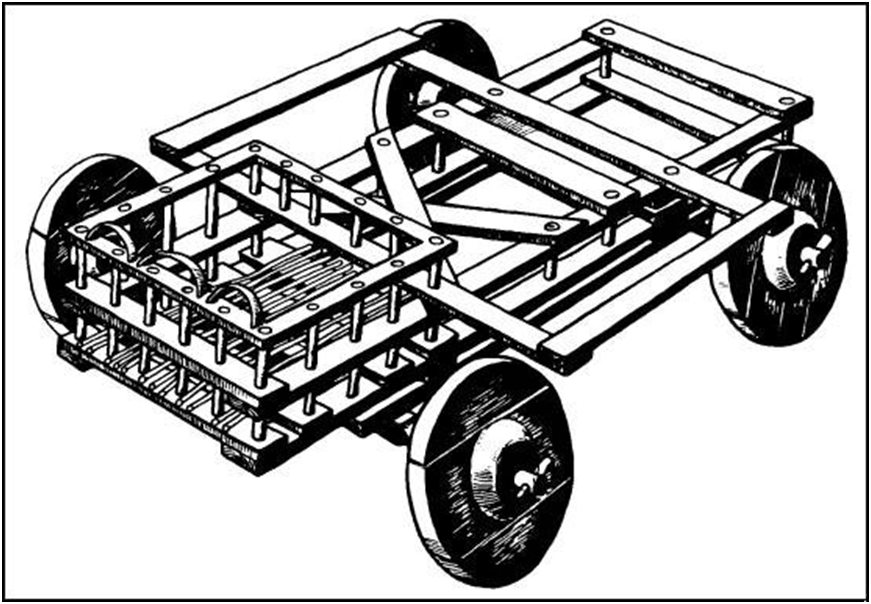 Повозка. Реконструкция из захоронений.