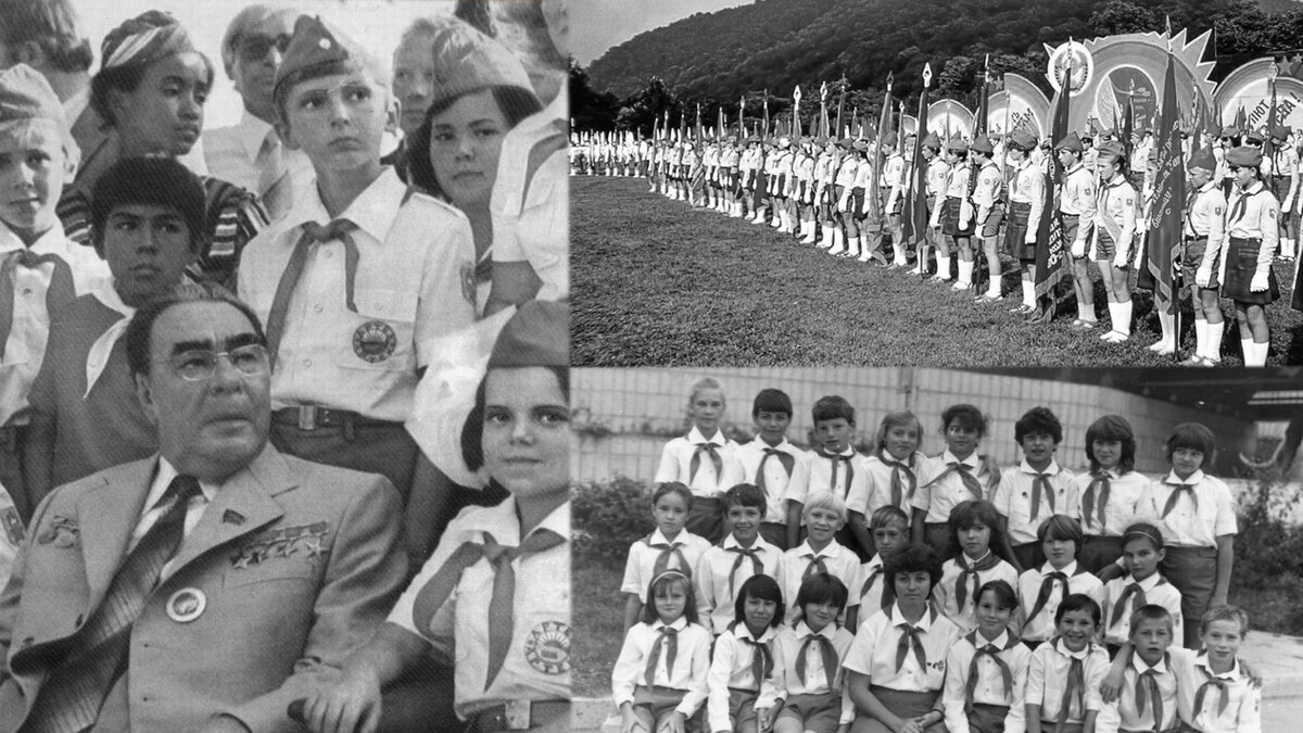 Советские пионеры в лагере вместе с Брежневым!