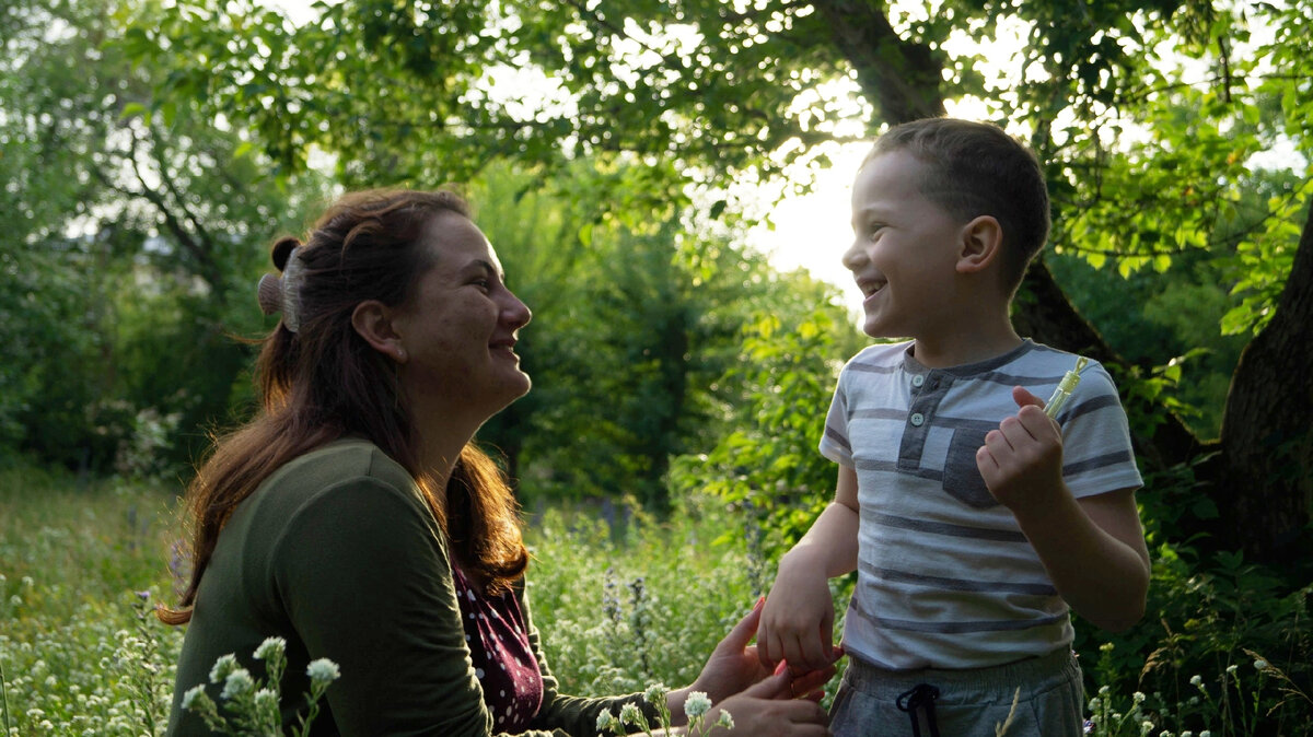 Мы вместе с Лёней. 