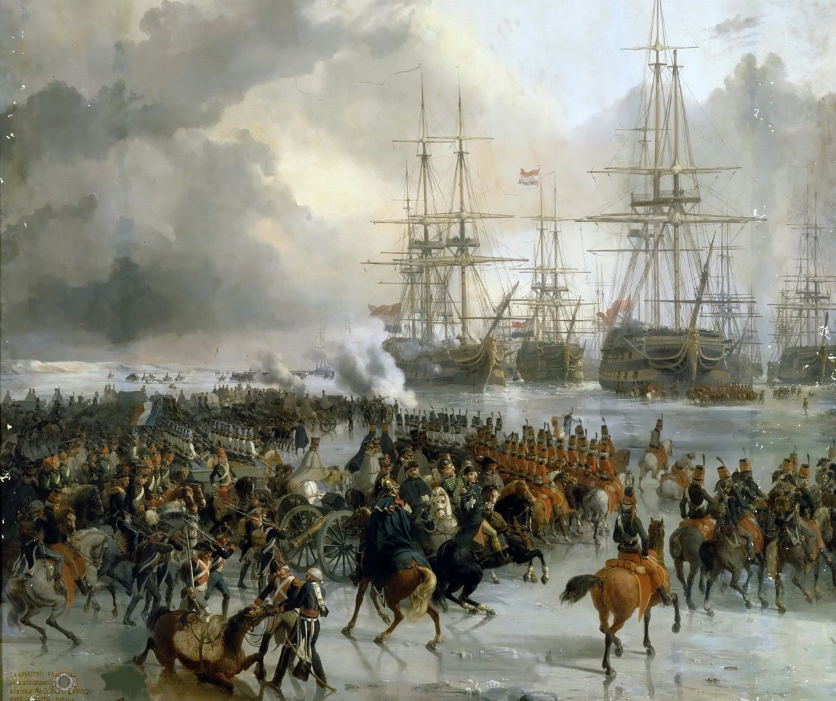 Картина Шарля Мозина. Захват голландского флота