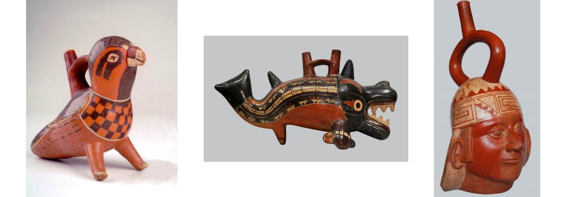 Древние сосуды из Археологического музея Лимы