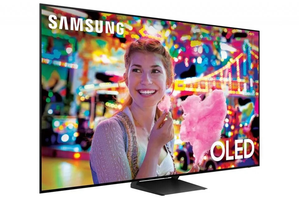 Собственная QD OLED технология компании Samsung в настоящее время не распространяется на экраны размером более 77 дюймов.