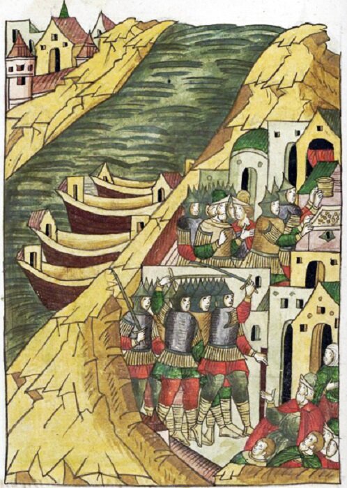 Ушкуйники захватывают Кострому. Источник: Wikimedia Commons