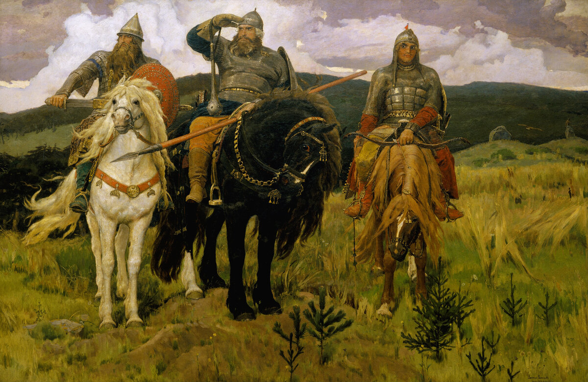 3 богатыря (Илья, Добрыня, Алёша)
