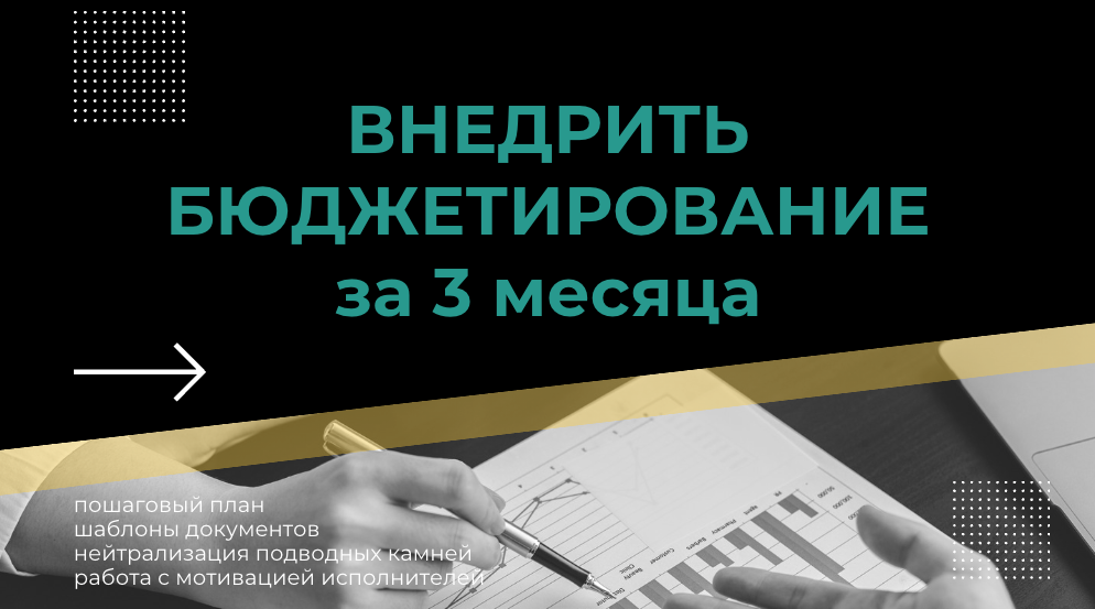 Пошаговый план«Внедрить бюджетирование за 3 месяца»  и шаблоны документов  + бонусы