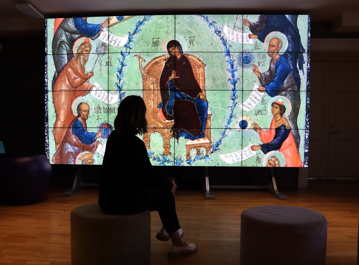 Похвала Богоматери с Акафистом в 24-х клеймах. Середина XVI века