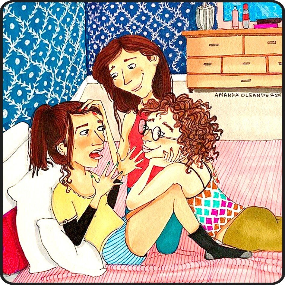 Встреча подруг. Рисунок за авторством Amanda Oleander (C)