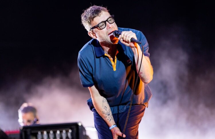    Вокалист Blur Дэймон Албарн. Фото: Legion-media.ru Анна Османова
