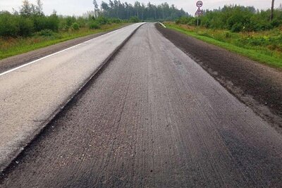    Ремонт дороги, связывающей Нахабино с Новорижским шоссе © Пресс-служба Министерства транспорта и дорожной инфраструктуры Московской области