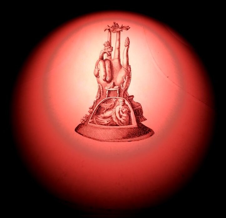 Авторская фотоинсталляция - гравюра 17 века неизвестного автора и стихи