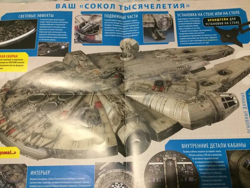 Большие постеры и схемы добавляют интереса к сборке модели