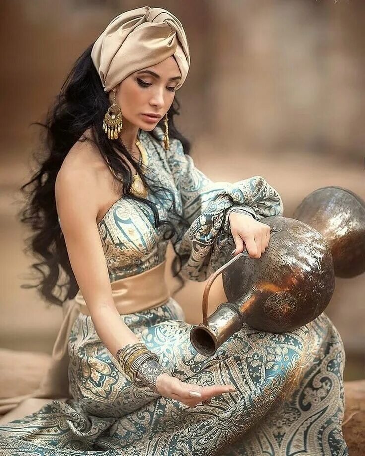шамаханская царица жасмин. татьяна доронина иллюстратор. анаит богиня армянская. индийская девушка с кувшином. восточная красавица.