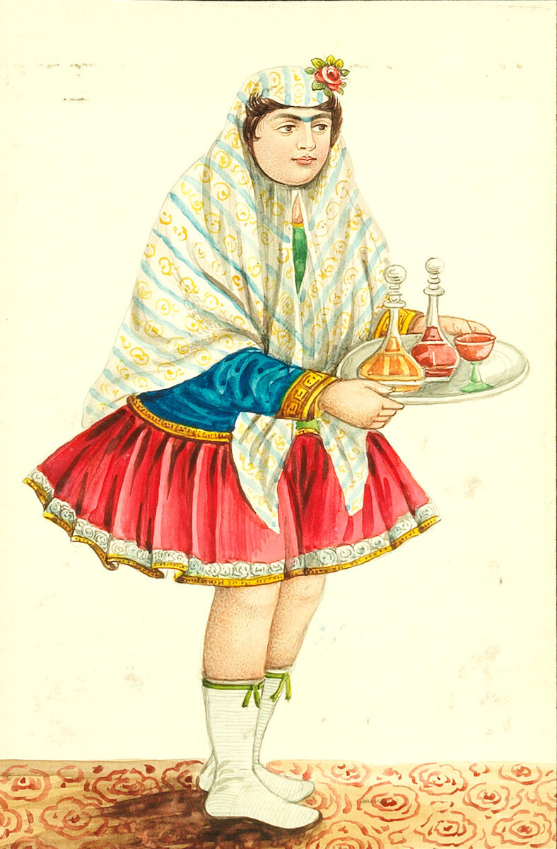 Иранский рисунок конца 19 века.