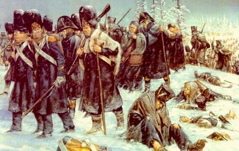 Группа французских шаромыжников в 1812 году...