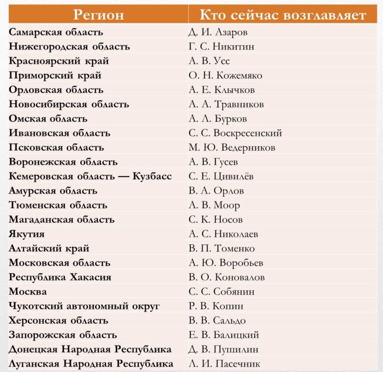 губернаторы и главы регионов – всего 24 кампании