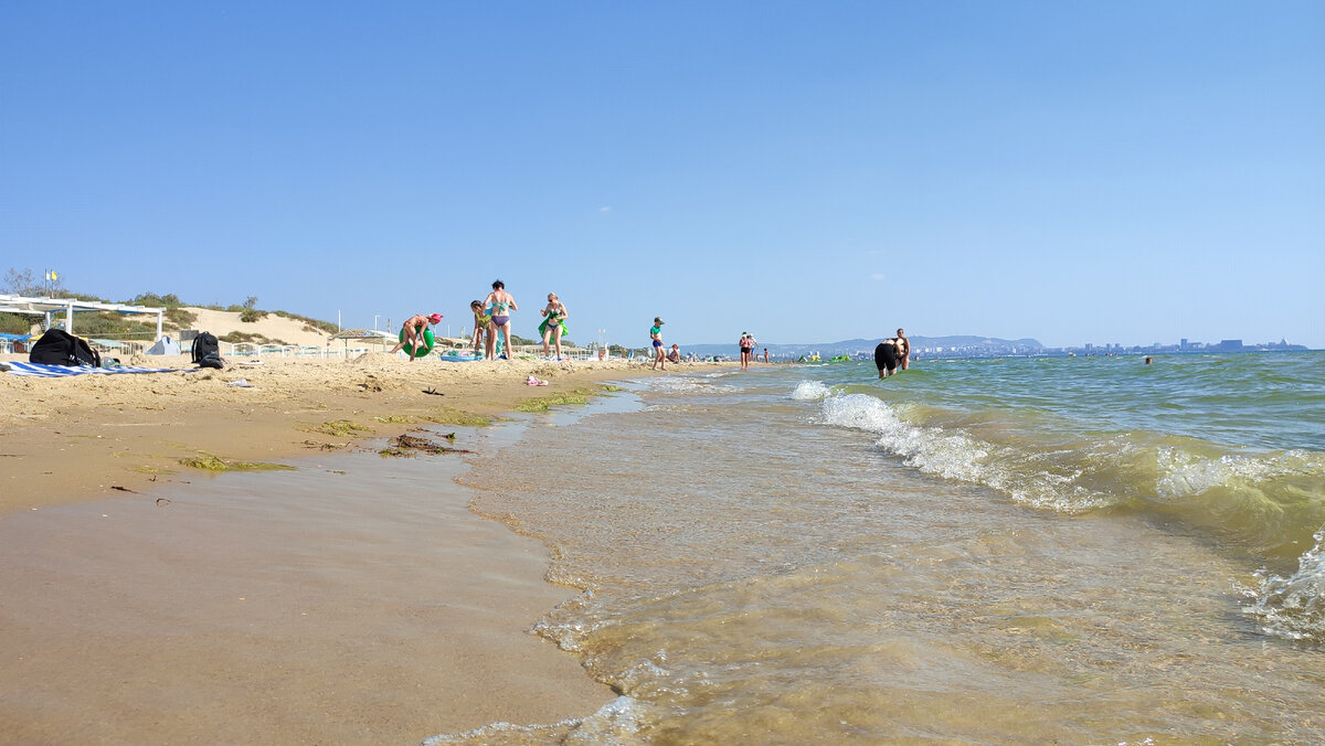 Обстановка на центральном пляже в Анапе на 21 июня 2022: море цветёт Сибиряки на