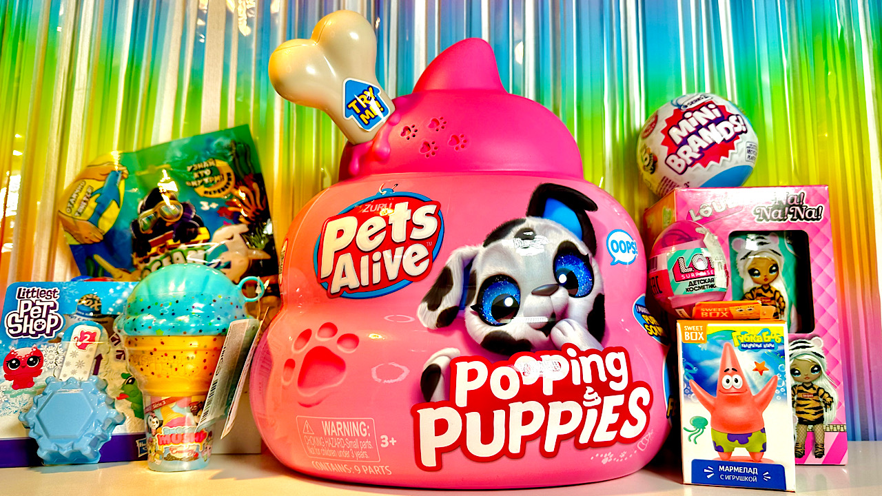 MIX PETS ALIVE POOPING PUPPIES 5 SURPRISE MINI BRANDS NA NA NA LOL LITTLET PET SHOP SMOOSHI MUSHI OCEAN BOX