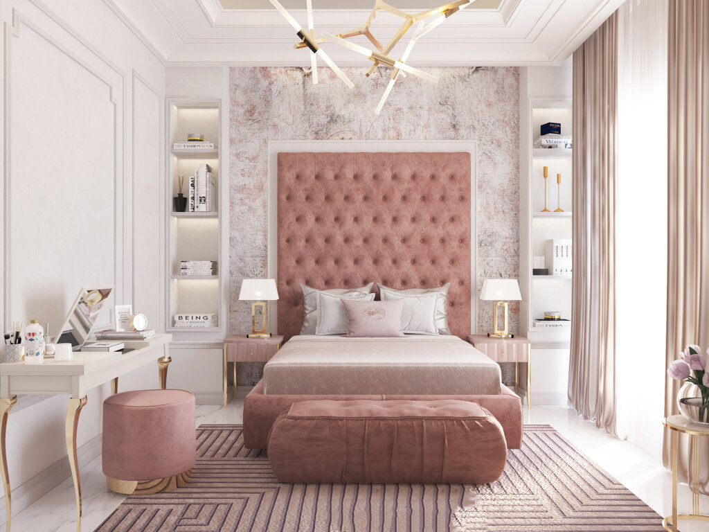 Спальня в розовом цвете (фото 1)