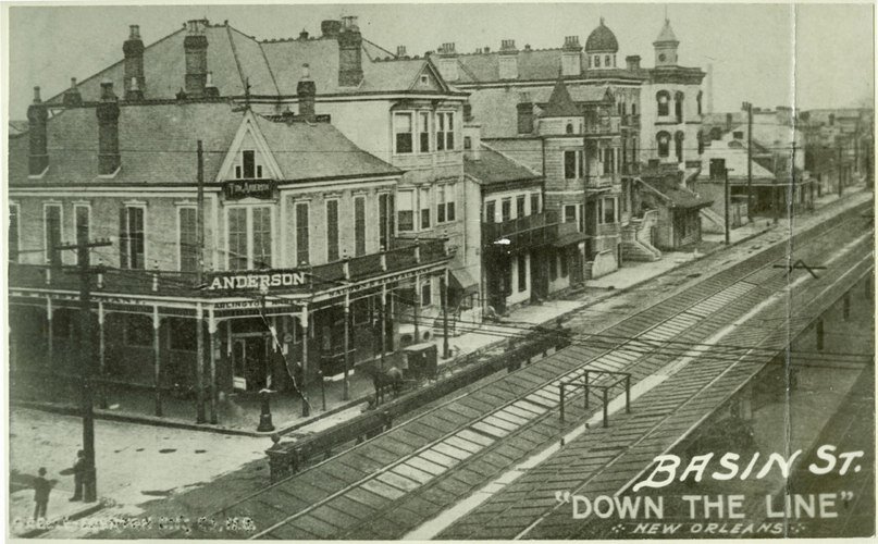 
 Сторивилл (Новый Орлеан), Basin Street, 1908 год.