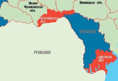 Территория Украины, которую Румыния считает своей: Черновицкая область и западная часть Одесской