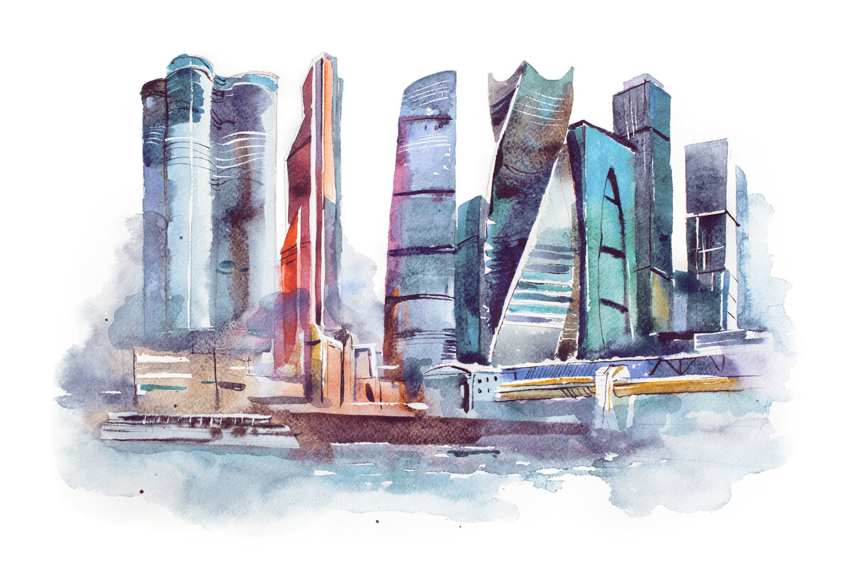 Moscow city рисунок