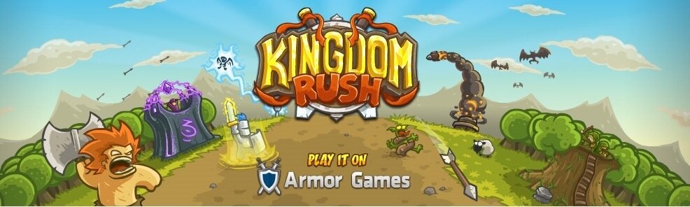 Баннер первой игры серии Kingdom Rush на портале спонсора Armor Games
