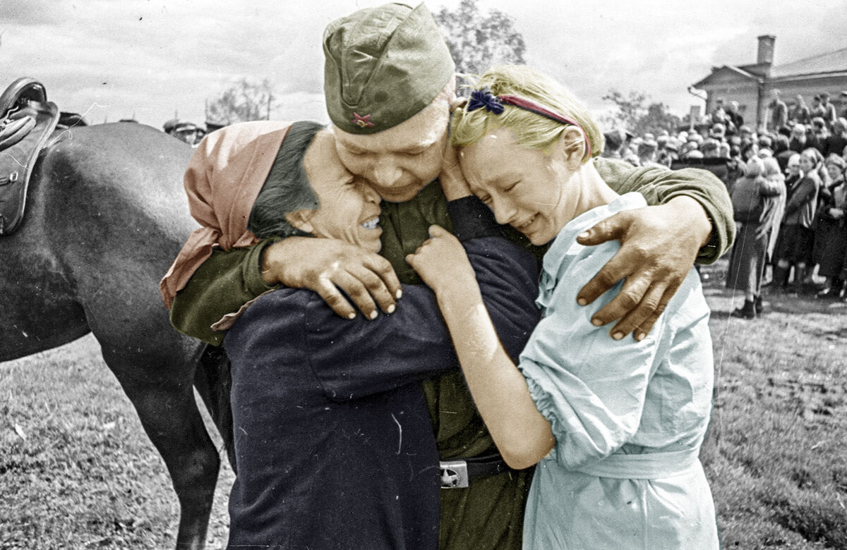 Фото военных лет 1941 1945 победа цветные победные