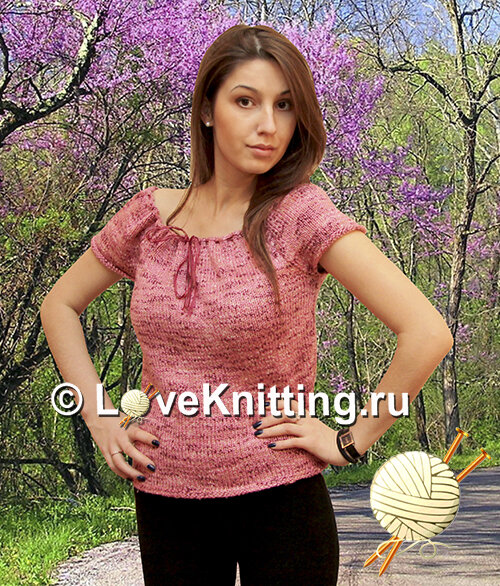 Пуловер с вырезом «кармен»