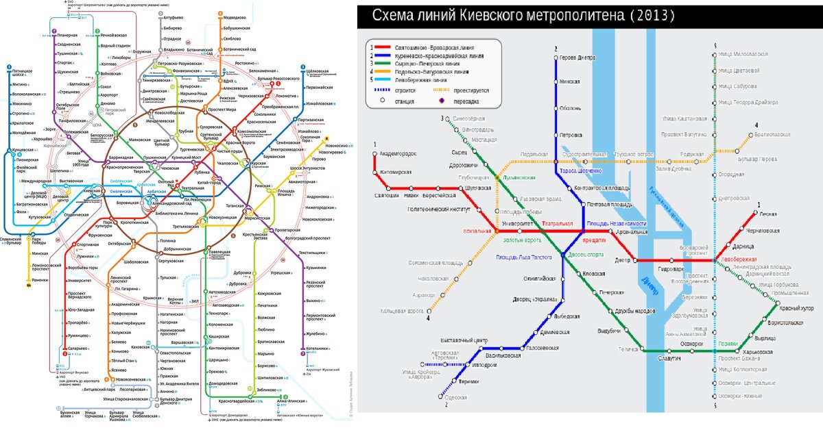 Схема метро киевского вокзала
