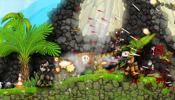Muscles and Bullets - 2D боевик с разрушаемым миром.