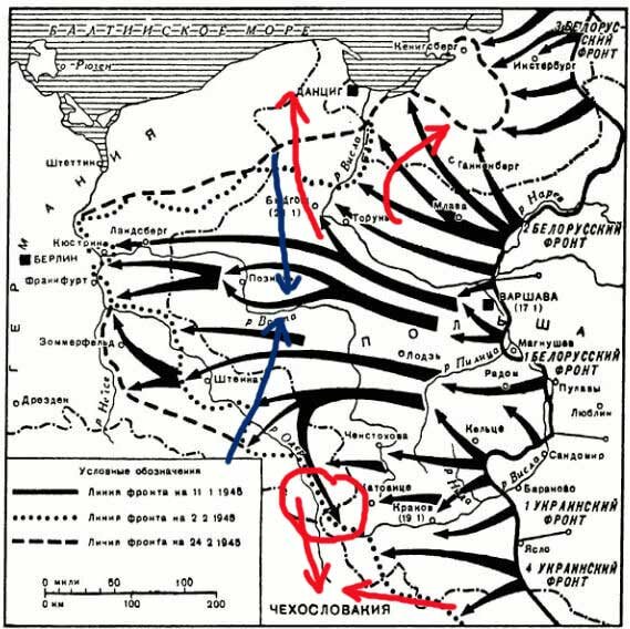 Висло одерская наступательная операция карта