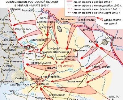 Карта ростовской области 1943 года