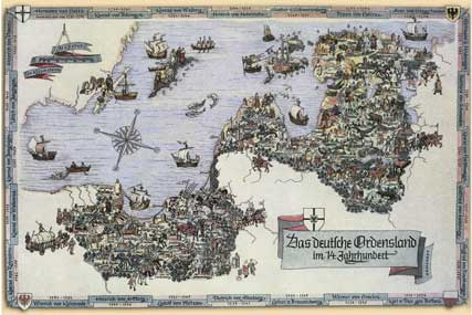 Карта Тевтонского Ордена