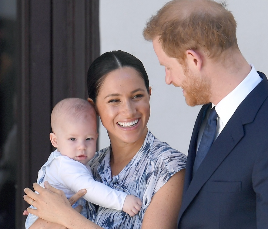 Меган , Гарри и их сын Арчи.