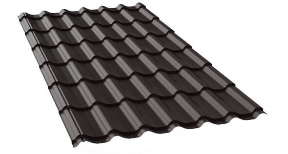 Такая будет крыша. Цвет серо-коричневый.