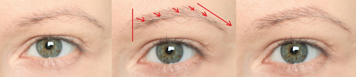 Брови в волосковой технике лайнером