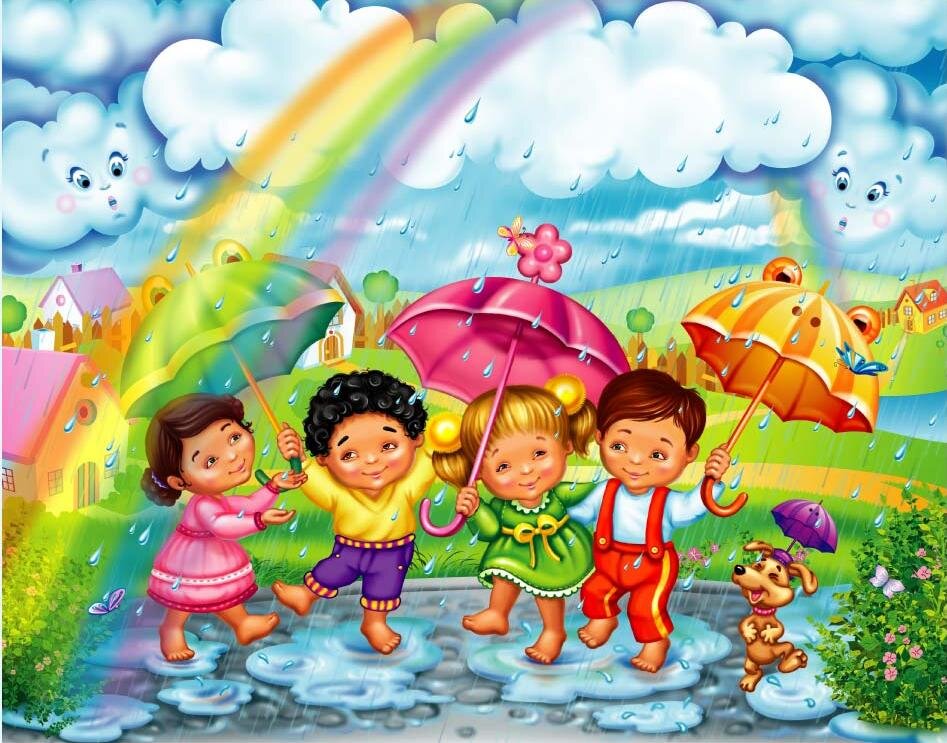 День детства в садике. Летний рисунок для детей. Красочное лето дети. Лето для дошкольников. Красочный рисунок для детей.