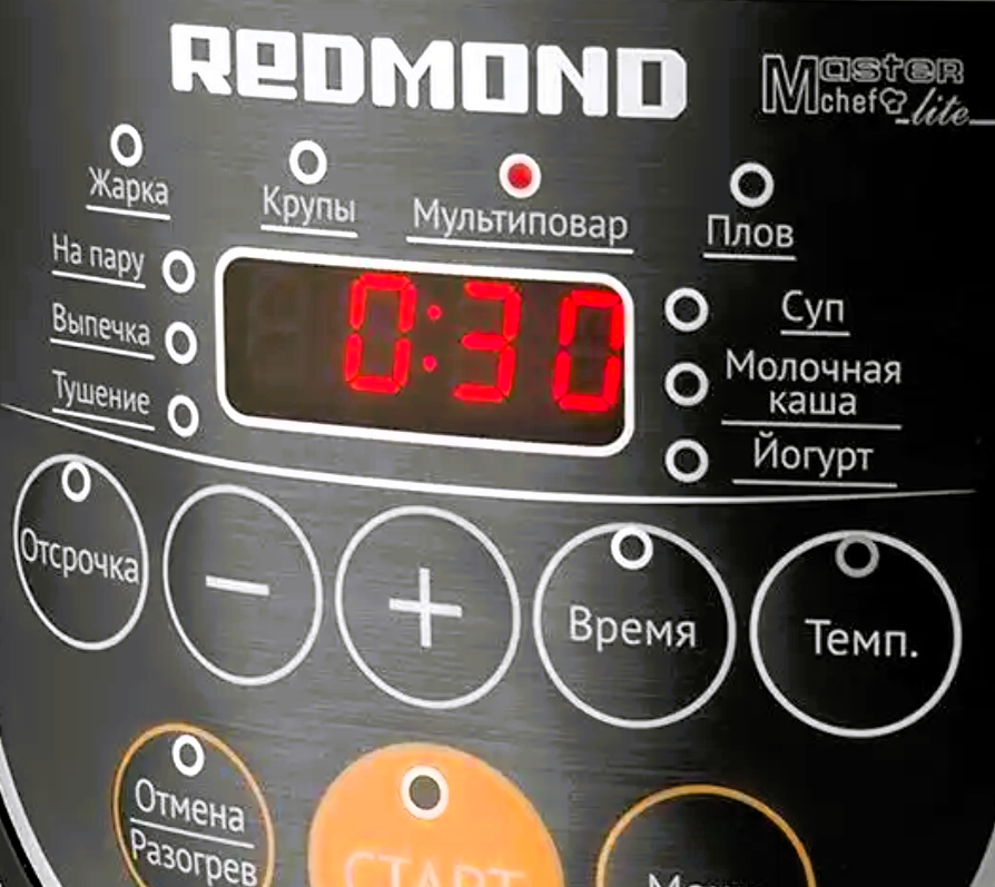 Меню мультиварки