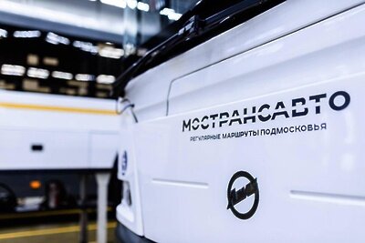    Логотип «Мострансавто» на автобусе © Пресс-служба Министерства транспорта и дорожной инфраструктуры Московской области