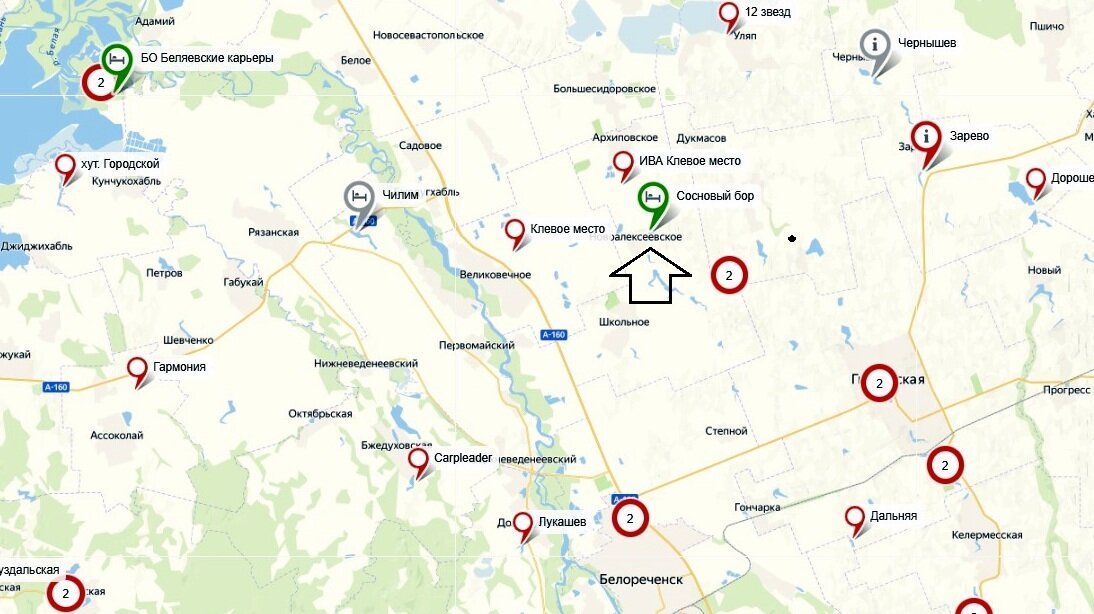 Карта платников краснодарского края. Рыбалка в Краснодаре бесплатные места на карте.