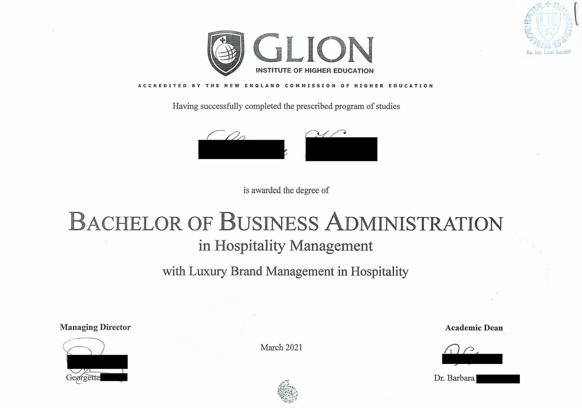 Образец диплома из Швейцарии