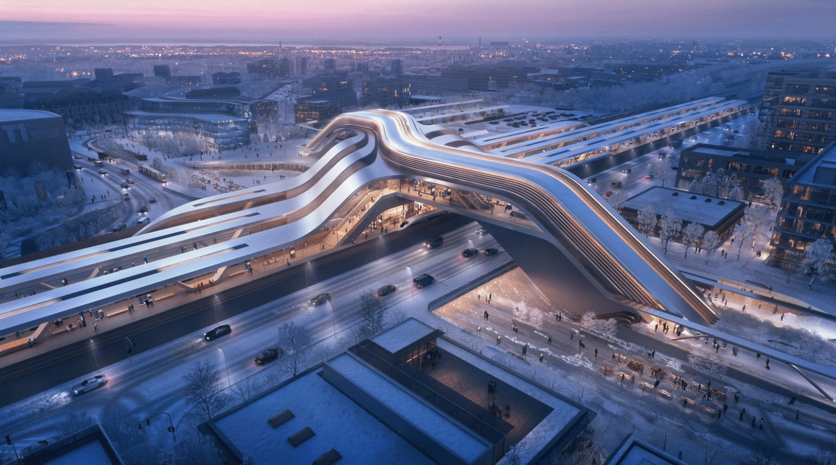    Терминал Rail Baltica / © Zaha Hadid Architects