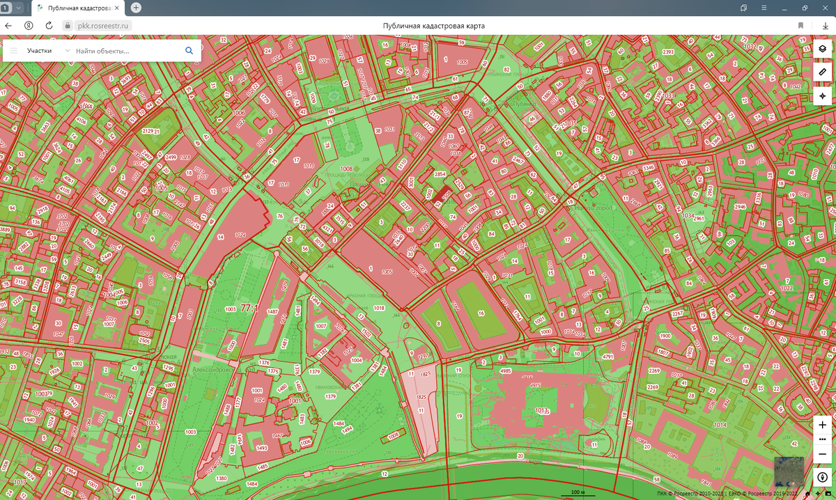 Публичная кадастровая карта не работает