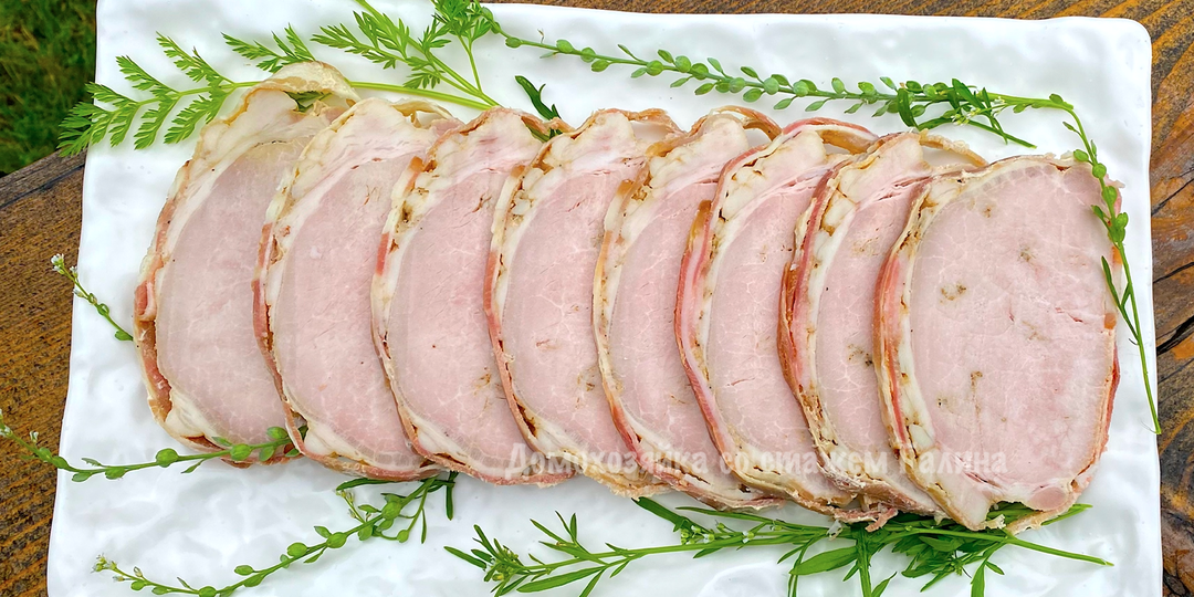 Сочный карбонад с копченым ароматом для праздничного стола или для бутербродов (нитритная соль не требуется)
