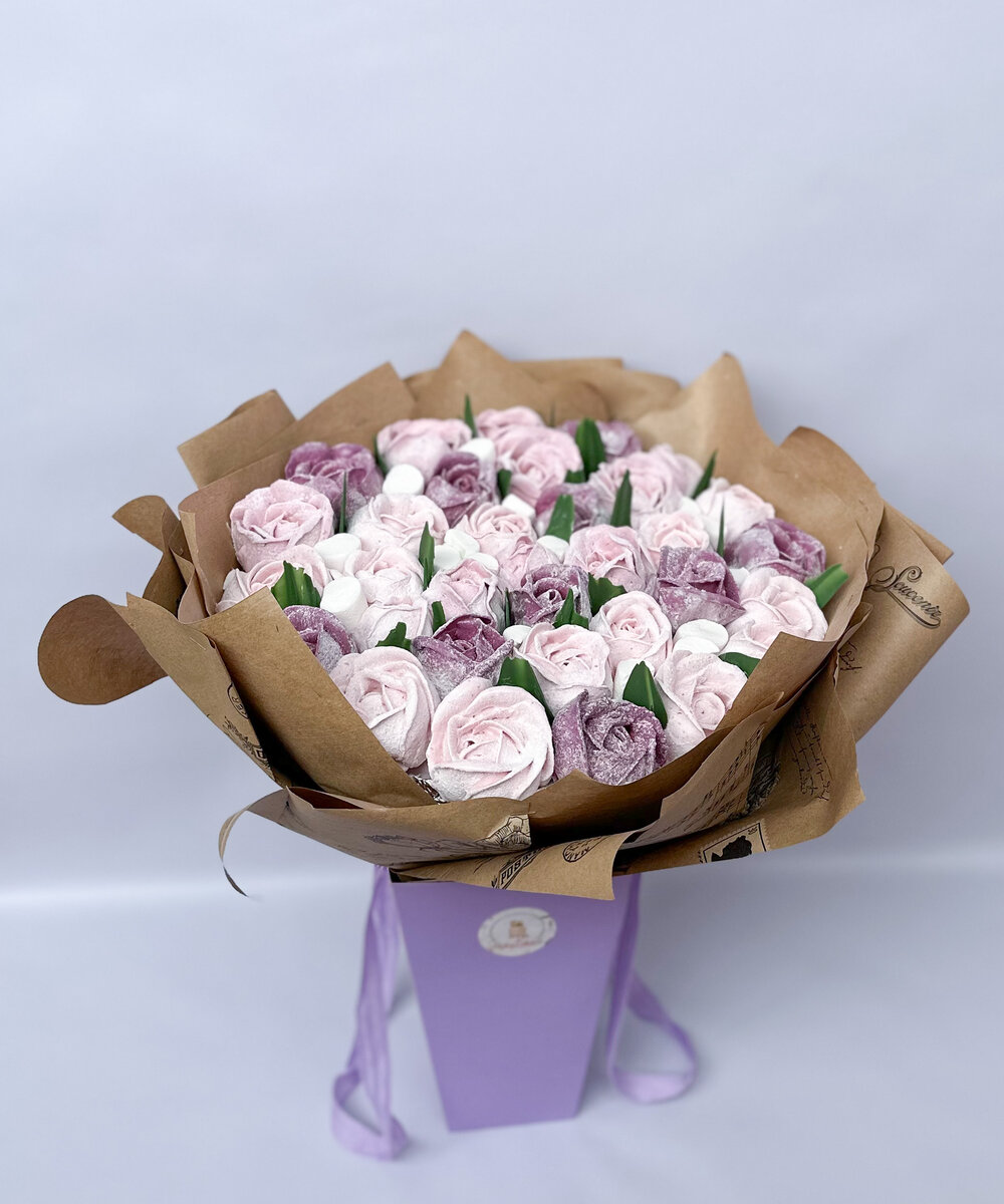 Букет зефирных роз. Фото автора