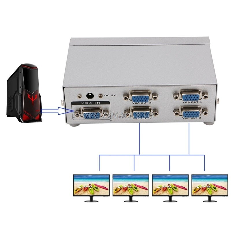VGA сплиттер на 4 монитора /VConn/