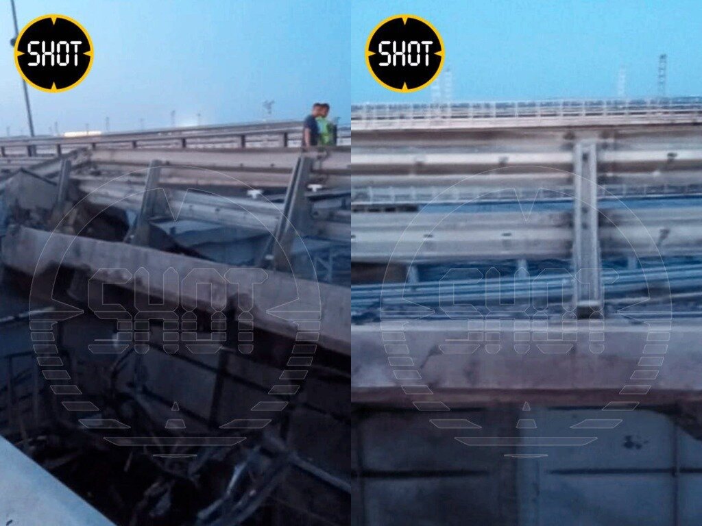 Фото разрушений крымского моста