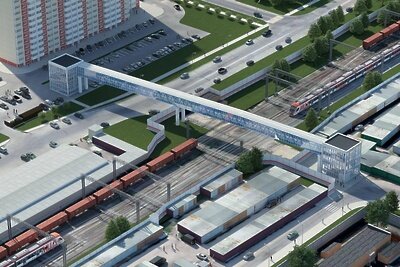    Новый разноуровневый пешеходный переход через ж/д пути в Реутове © Пресс-служба Министерства транспорта и дорожной инфраструктуры Московской области