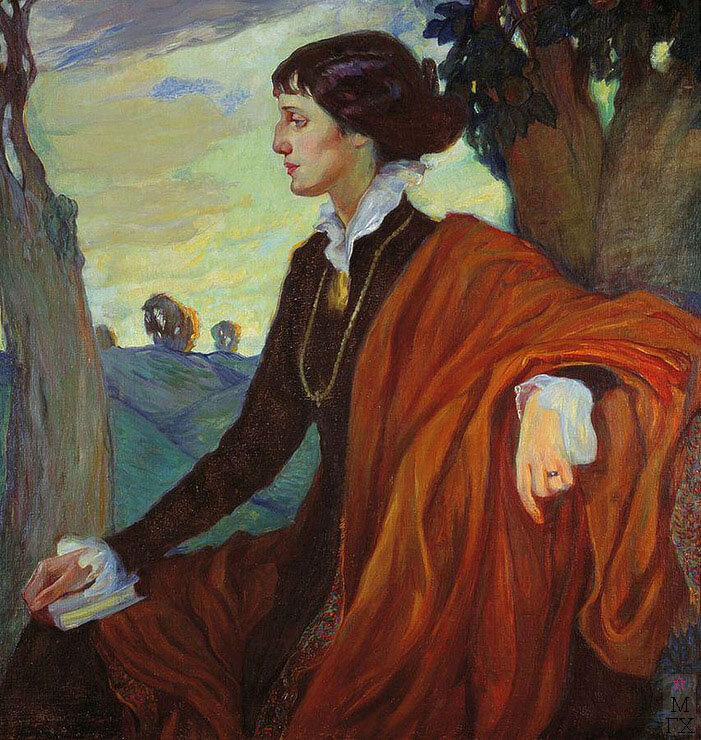 Портрет Анны Ахматовой находится в Третьяковской галерее