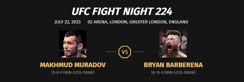     Махмуд Мурадов против Брайана Барберены
